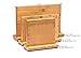 Magnetic Kitchen Knife Block(Natural Bamboo),Knife Holder,Knife Organizer Block,Knife Dock,Cutlery Display Stand and Storage Rack,Kitchen Scissor Holder,Large Capacity,Double Side Strongly Magnetic