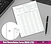 Bank Reconciliation Forms (DUAS-379) – 8.5" x 11" Standard Size 1-Part Green Tint Ledger Paper – Accounting Ledger & Financial Record Keeping Forms for Business Bank Statement Balancing - Pack of 25 #2