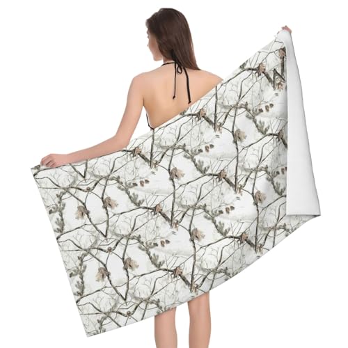 Serviette de bain microfibre imprimée grand format douce - 2