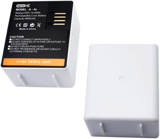 2-Pack Rechargeable Batteries Compatible with Arlo Pro 3 / Pro 4 / Pro 5/5S 2K / Arlo Ultra/Ultra 2 Wireless Security Camera VMA5400 3.85V A-4a