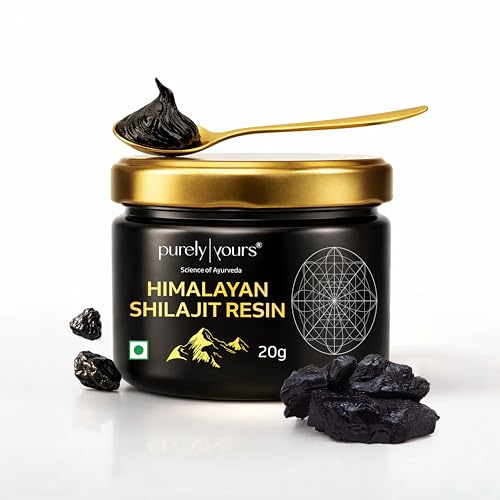 Image of Purely Yours Himalayan Shilajit Resin for Men, 100% Ayurvedic, 80%+ Fulvic Acid - 20g