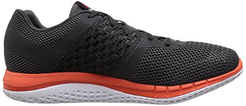 Image of Reebok Men's Zprint Run Running Shoe, Gravel /Shark /Atomic Red /Black Reflective /White /Coal, 14 M US