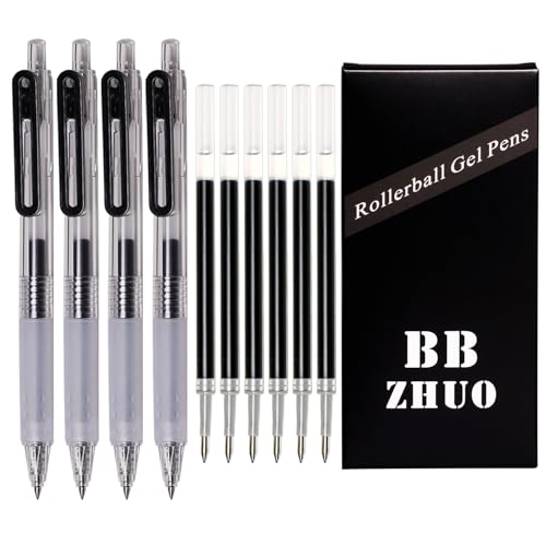 Stylos à encre gel rétractables pointe fine 0,38 mm fournitures écriture bureau noires