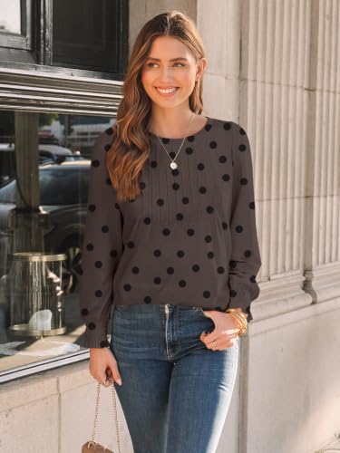 Image of AUTOMET Womens Long Sleeve Shirts Fall Blouses Tops Business Casual Outfits