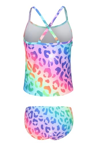 Image of Girls Two Piece Swimsuits Tankini Bathing Suit for Kids Hawaiian Swimwear Set 3-16 Years