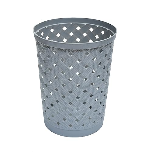 Image of Nilkamal Round Garbage Dustbin|Ideal For Bathroom, Kitchen, Office, Bedroom|Set Includes 1 Dustbin | Size - 13 Ltr | Grey
