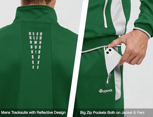 Image of TBMPOY Men's Tracksuit Athletic Sports Casual Full Zip Sweatsuit