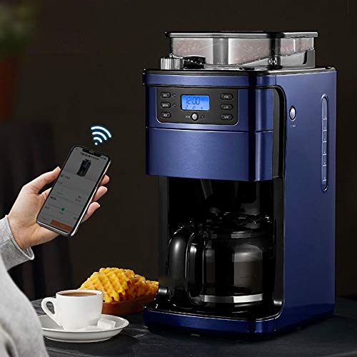 GLJTUO Kaffeemaschine Kaffeemaschine Maker Grinder American Italian WiFi Fernbedienung Hohe Kapazität DREI-Geschwindigkeitseinstellung Interessant – Bild 6