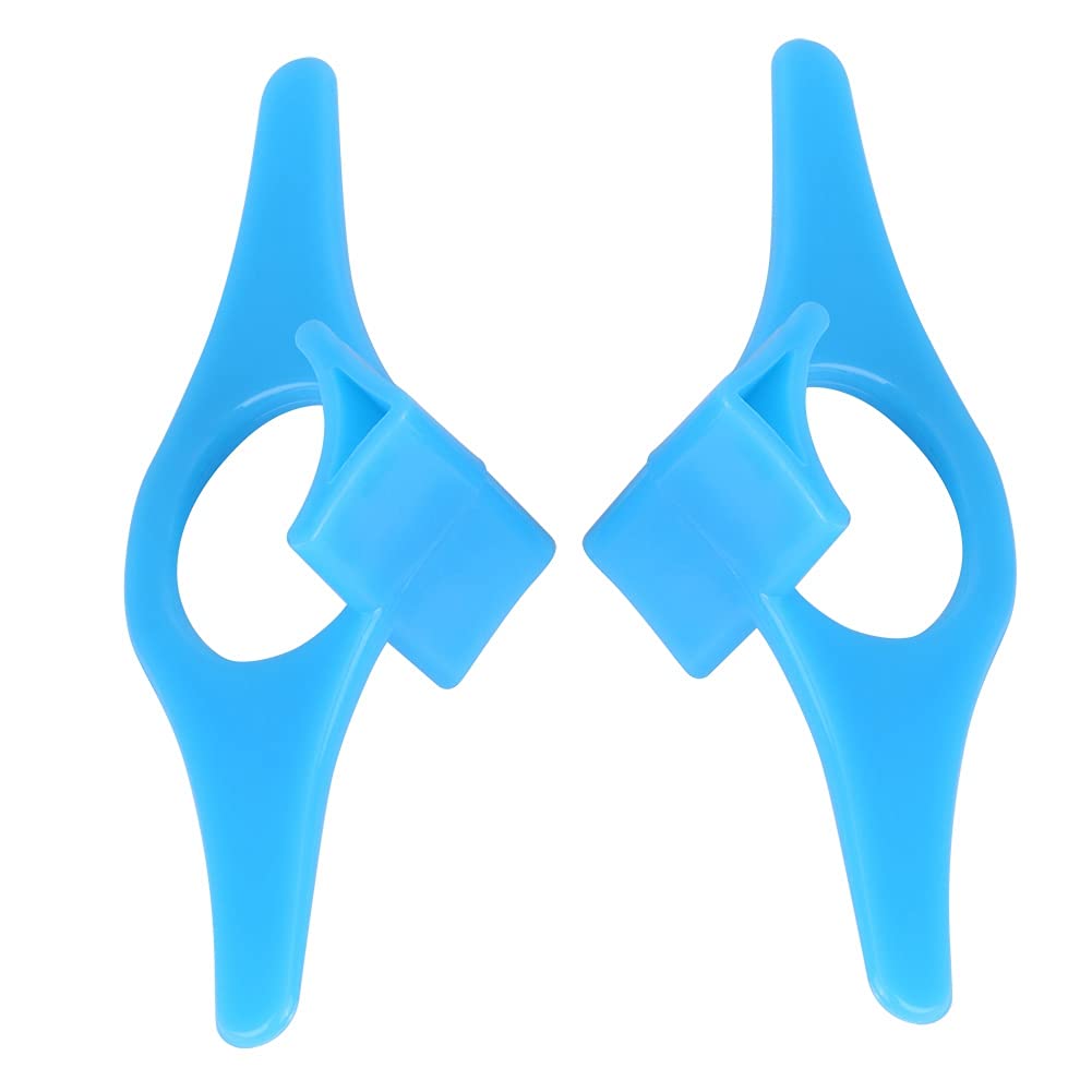 Marcador de libro, marcador de papelería PP Anillo de dedo Soporte de página 10 piezas Marcador de pulgar azul para herramientas de lectura
