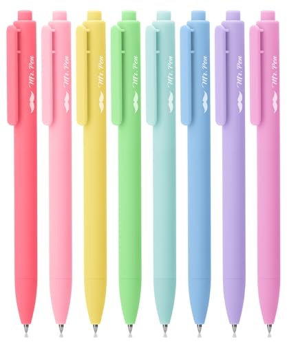 Bolígrafos de gel retráctiles Mr. Pen, pack de 8 colores pastel miniatura 1