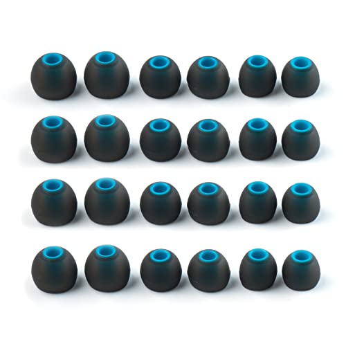[12 Pares] Auriculares kbear Auriculares aislantes de Silicona, aurdelos de reemplazo de Color Gris s/m/l 3 tamaños 12 Pares Cover