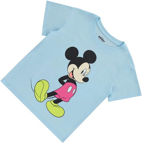 Image of Disney Ladies Mickey Mouse Fashion Shirt Minnie Mouse Multi Print Tee - Classic Park and World Tee