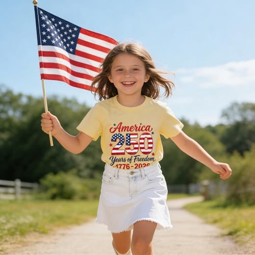 Image of Boys Girls Fourth of July Shirt Toddler Patriotic 4th of July Clothes for Kids 1-7 Years