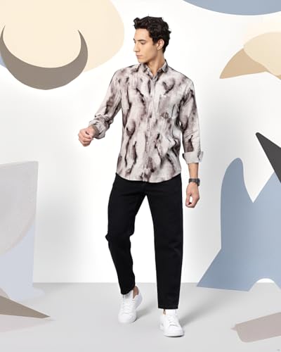 Image of Majestic Man Stylish Abstract Print Casual Shirt - Pure Cotton| Full Sleeve | Trendy & Comfortable