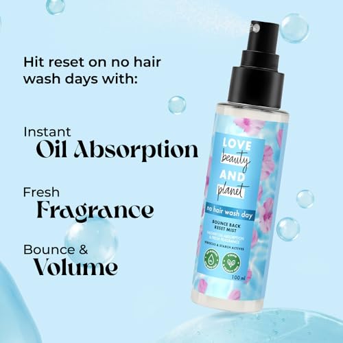 Image of Love Beauty and Planet Bounce Back Reset Mist No Alcohol Dry Shampoo