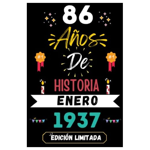 CUADERNO, 86 AÑOS DE HISTORIA ENERO 1937 EDICIÓN LIMITADA: Regalo de 86 cumpleaños para mujeres y hombres, ideas de 86 cumpleaños... un cumpleaños... ... regalo de 86 cumpleaños para él/ella.