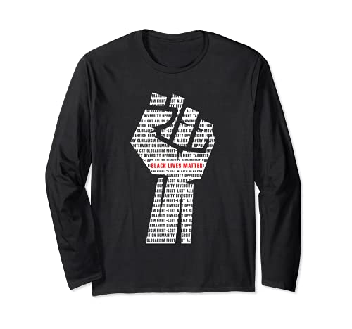 Black Lives Matter Equality Black History Month Anti Racism Maglia a Manica
