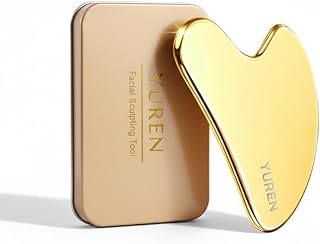 Gua Sha de metal para cara – Masajeador de dr...
