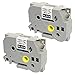 Produktbild Prestige Cartridge 2 Kassetten TZe-355 TZ-355 weiß auf schwarz 24mm x 8m Schriftband kompatibel für Brother P-Touch PT-2430PC 3600 9600 9700 9800 D600VP D800W E300VP E550WVP E850 H500 P700 P750W