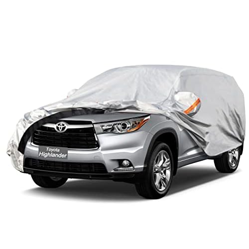 6 Layers SUV Car Cover Custom Fit Toyota Highlander (2013-2025) Waterproof All Weather, Heavy Duty Outdoor Snow Sun Rain Uv Protection (Ships from US Warehouse, Delivery 3-8 Days) 6 Layer-in