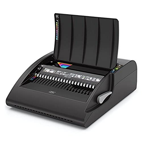 GBC CombBind C210E Binding Machine, Electronic Punching, 20 Sheet Punching Capacity, 450 Sheet Binding Capacity, A3, A4 and A5, Black, 4401927UK