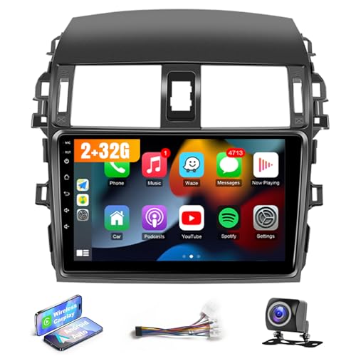 Leadfan 9" Car Stereo for Toyota Corolla (2009-2013) with Wireless CarPlay/Android Auto