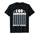100 Jawsome Days Of School Project Shark Teacher Boy Girl T-Shirt