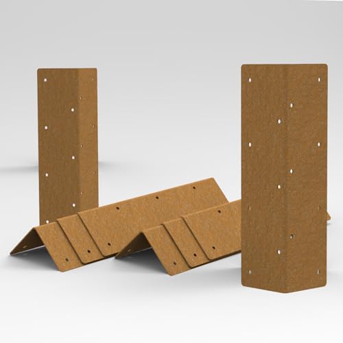 MerxCompro 8Pcs 11"×3"×3" Corten Steel Raised Garden Bed Corner Brackets
