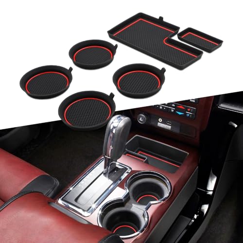 auovo tapetes insertos para portavasos Ford F150 2009-2014 miniatura 1