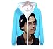 Produktbild ANCHILMS Unisex Kapuzen-Sweatshirt, 3D-Druck, Reißverschluss, für Herren Gr. S, Wie abgebildet