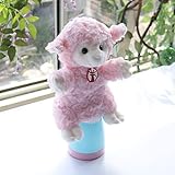 Handwäsche lufttrocknen Bauch Tier Handpuppe Spielzeug Puppe Eltern-Kind-Spiel Storytelling Cartoon Handschuh Puppe 1Pc Pink