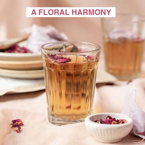Image of CHAYAM Rose Green Tea, 50g each | Exotic Tea with Real Dried Rose Petals & Whole Leaf Green Natural Ingredients | No Sugar & Zero Calories - Pack of 2
