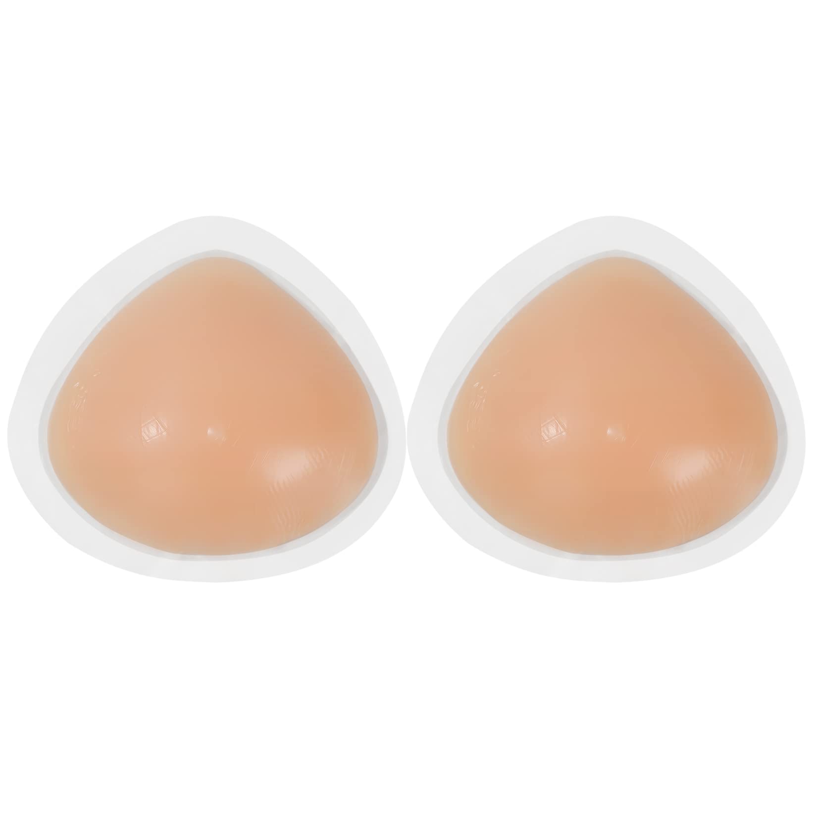 VollenceOne Pair Self Adhesive Triangle Silicone Breast Forms Mastectomy Prosthesis Bra Enhancer Inserts Concave Bra Pads