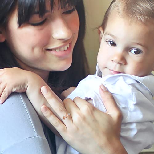 925 Sterling Silver Mom Nana Ring For Women I Love You Forever Mothers Day Rings Jewelry Gifts From Daughter Son Grandchild Birthday Christmas (Mom, 8) #TOP4