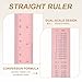 HARFINGTON 2pcs Metal Straight Ruler 15cm Metric SAE Aluminum Alloy Measuring Rulers Scale Tool with Hole for Measure Study Reading Classroom Office, Pink