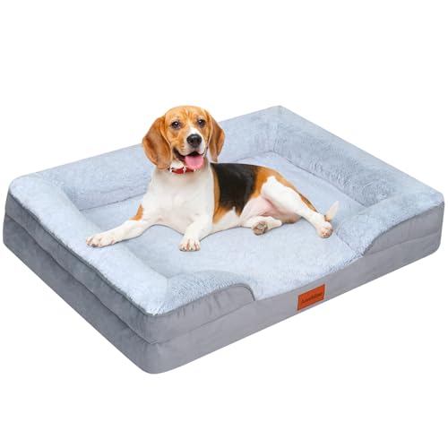 Anshine Memory Foam Large Dog Bed ，Orthopedic Pet Bed for Large Dogs, Ultra Comfortable Dog Sofa with Supportive Memory Foam Cushion, Durable & Washable Large Dog Beds for Joint Relief