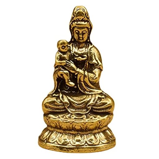 Angoily Lady Buddha Kuan Yin Estatua: Brass Kwan Yin Estatua Kuan Yin Guanyin Diosa de La Misericordia Guan Yin Estatua Quan Yin Estatua Femenino Budha Budha Deidad Protector de Mujeres | Ya disponible en tu tienda friki favorita! En mundofriki.es!
