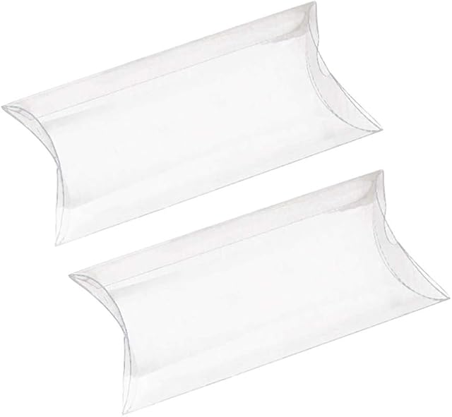 ULTNICE 50pcs Pillow Gift Boxes Clear Candy Box Transparent Party Wedding Favor Chocolate Boxes Sweet Bags