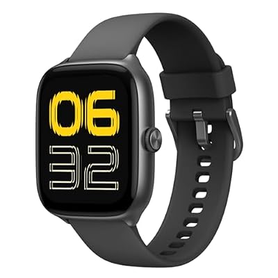 Smart Watch for Women Men Android & iPhone, 1.75'' HD AMOLED Touchscreen Fitness Watch with Answer/Make Calls, 110+ Sport Modes, Heart Rate/Sleep/SpO2 Monitor, 3ATM Waterproof Smartwatch (Jet Black)