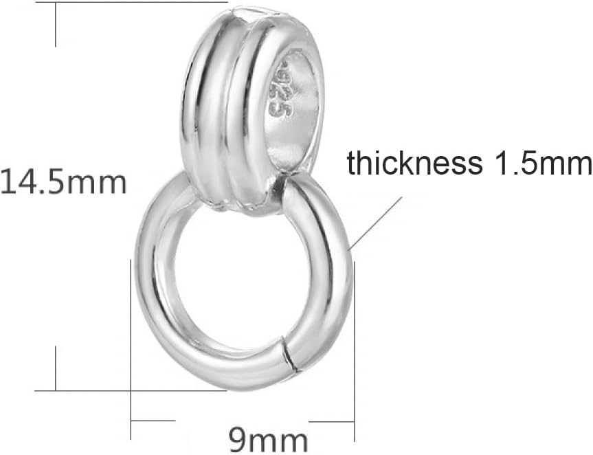 925 Sterling Silver Double Bail Clasps 14.5mm Twister Clasps Connector for Bracelet Necklace DIY Jewelry Making Accessories (Platinum Color) - Image 2