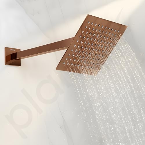 Image of Plantex 18-Inch Shower Arm for Overhead Shower /Stainless Steel Shower Pipe /Wall Mount Bathroom Fitting with -Inch Thread - Pack of 1 (Rose Gold)
