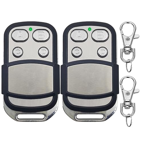 Jumoozi Mando a distancia de repuesto para puerta de cochera, 4 botones, 433,92 MHz, compatible con Mhouse TX3 MT4 TX4 MT4V GTX4 MT4G 433,92 MHz (paquete de 2)
