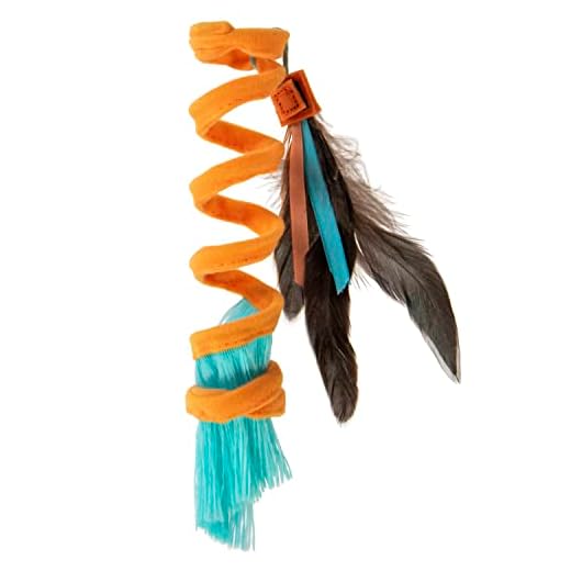 Instincts by SmartyKat Crazy Coil Spring Fringe Cat Toy - Orange, One Size