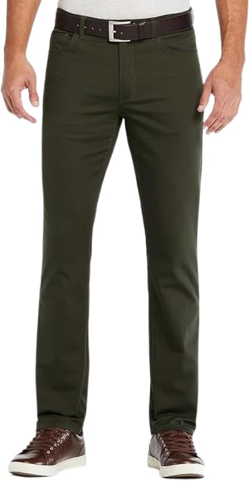 Savane Men's Anywhere Straight 5 Pocket Five Pant , Forest Night, 38W x 30L3