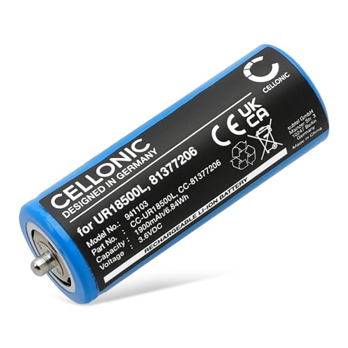 Cellonic® Batteria Ur18500Y Compatibile Con Braun Series 9 9465Cc, 9325S, 9385Cc, 9390Cc / Series 8 8370Cc, 8365Cc, 8417S / Series 7 790Cc, 7865Cc Ric
