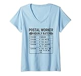 Photo Gallery donna postal worker tariffa oraria postale postale carrier maglietta con collo a v Photo Gallery donna postal worker tariffa oraria postale postale carrier maglietta con collo a v