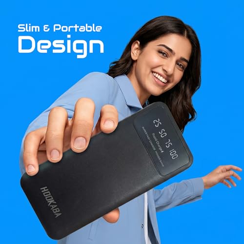 Image of Hookaba 10000mAh Power Bank 22W Fast Charge | Slim Portable Powerbank for Apple & Android | Type-C PD Fast Charging Mobile | Best Powerbank for Travel & Daily Use