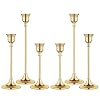 Candlestick Holders,Taper Candle Holder for Candlesticks Gold Brass Vintage Candle Stick Candle Holders Candelabra Candle Holder for Fireplace Party Dining Home