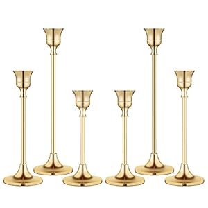 Candlestick Holders,Taper Candle Holder for Candlesticks Gold Brass Vintage Candle Stick Candle Holder Candelabra Candle Holder for Fireplace Party Dining Home