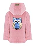 Kunstpelz Mantel Kinder Mädchen gepolsterte Cartoon Bär Hoodie Jacke Langarm Mit Bär Ohren Kapuze Bär Kaninchen Applique Front Reißverschluss mit Riemen Pompon